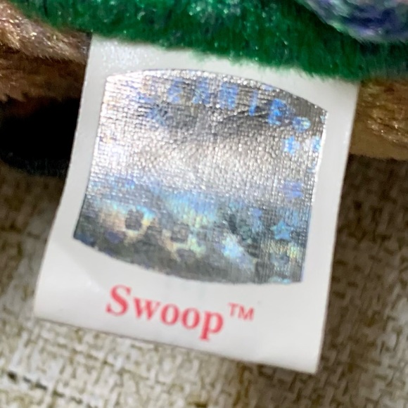 🍀 Swoop the BEANIE BABY was the fourth dinosaur Beanie Baby made by Ty.🍀#SWOOP - Picture 9 of 10